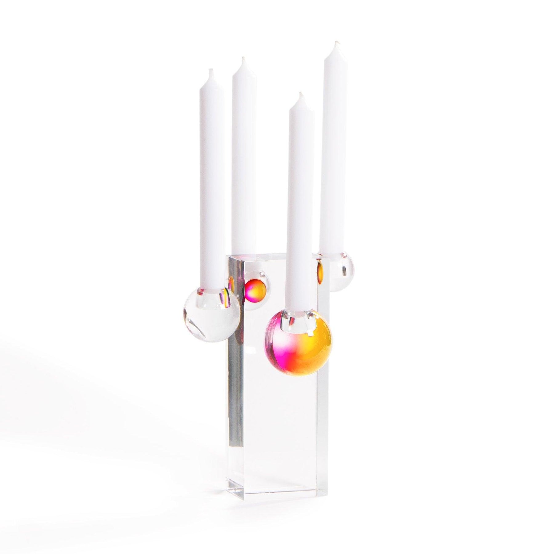 Elegant 4-Candle Drops Candelabra - Perfect for Dining Tables, Weddings & Home Decor
