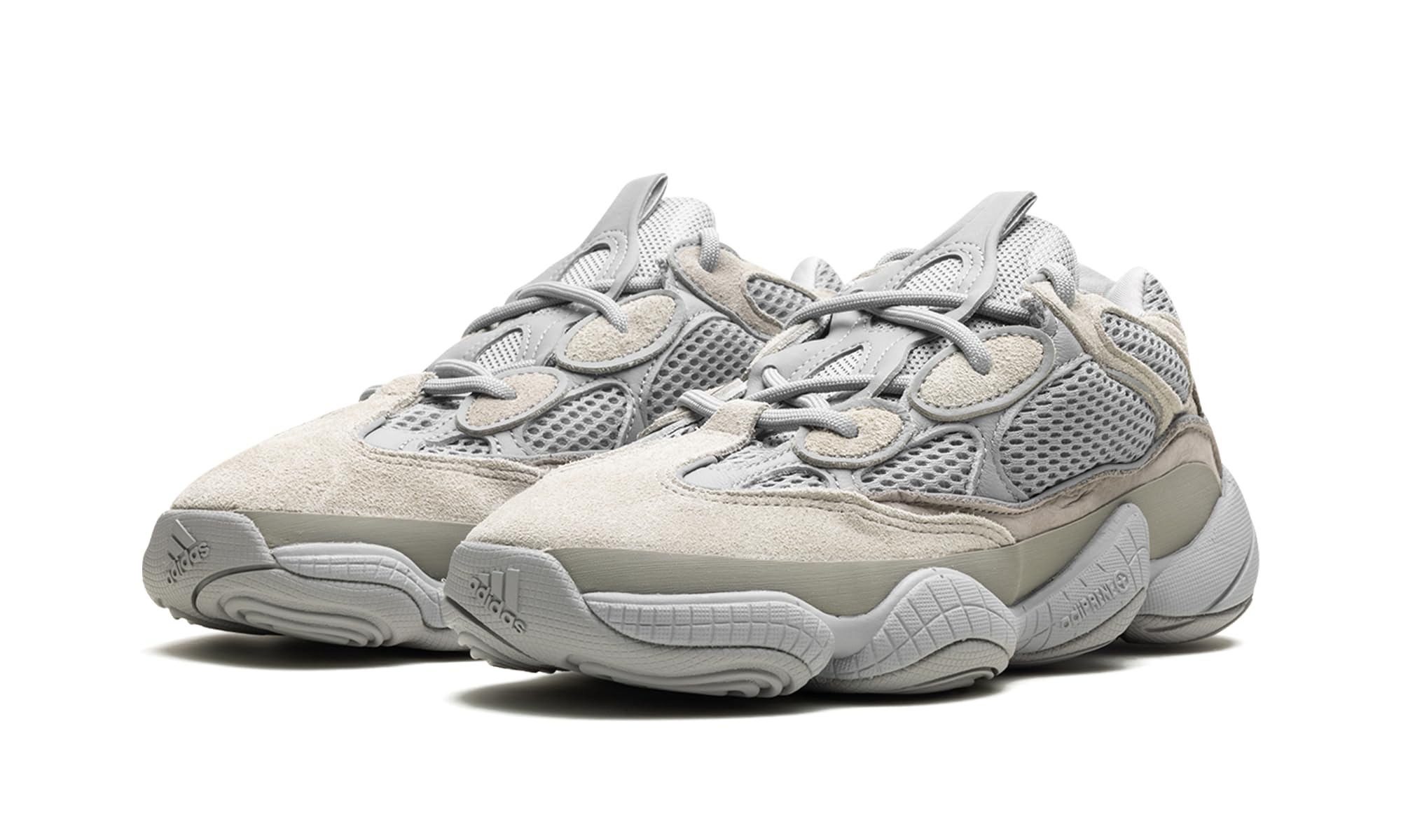 Adidas Men's Yeezy 500 Lace-Up Sneakers - Grey Casual Shoes Size 10 M | Comfortable Streetwear & Gym Training Footwear