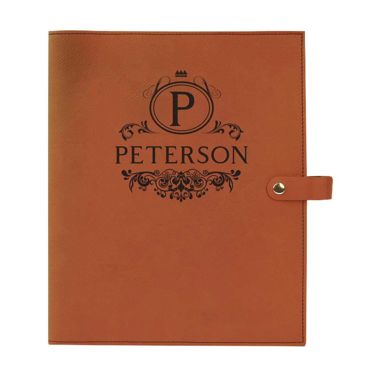 Personalized Large Leatherette Book Cover with Snap Closure - Custom Engraved Bible Cover for Men & Women - Perfect for Church, Bible Study, and Gift Giving