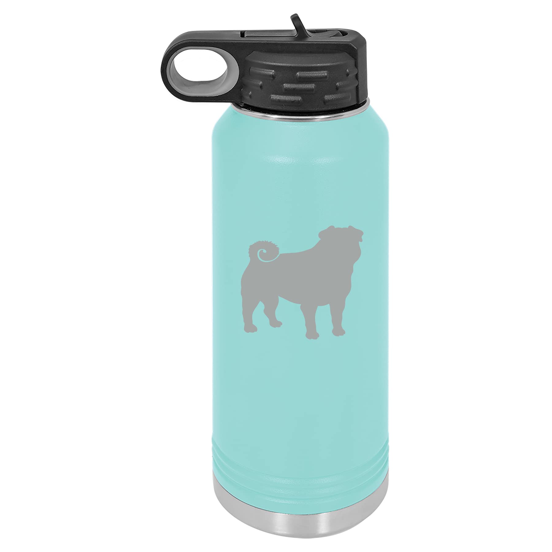 32 oz. Double Wall Vacuum Insulated Stainless Steel Water Bottle - Leakproof Travel Mug with Handle & Straw, BPA Free, Keeps Drinks Hot/Cold for 24 Hours - Perfect for Hiking, Gym, Office & Outdoor Activities (Teal)