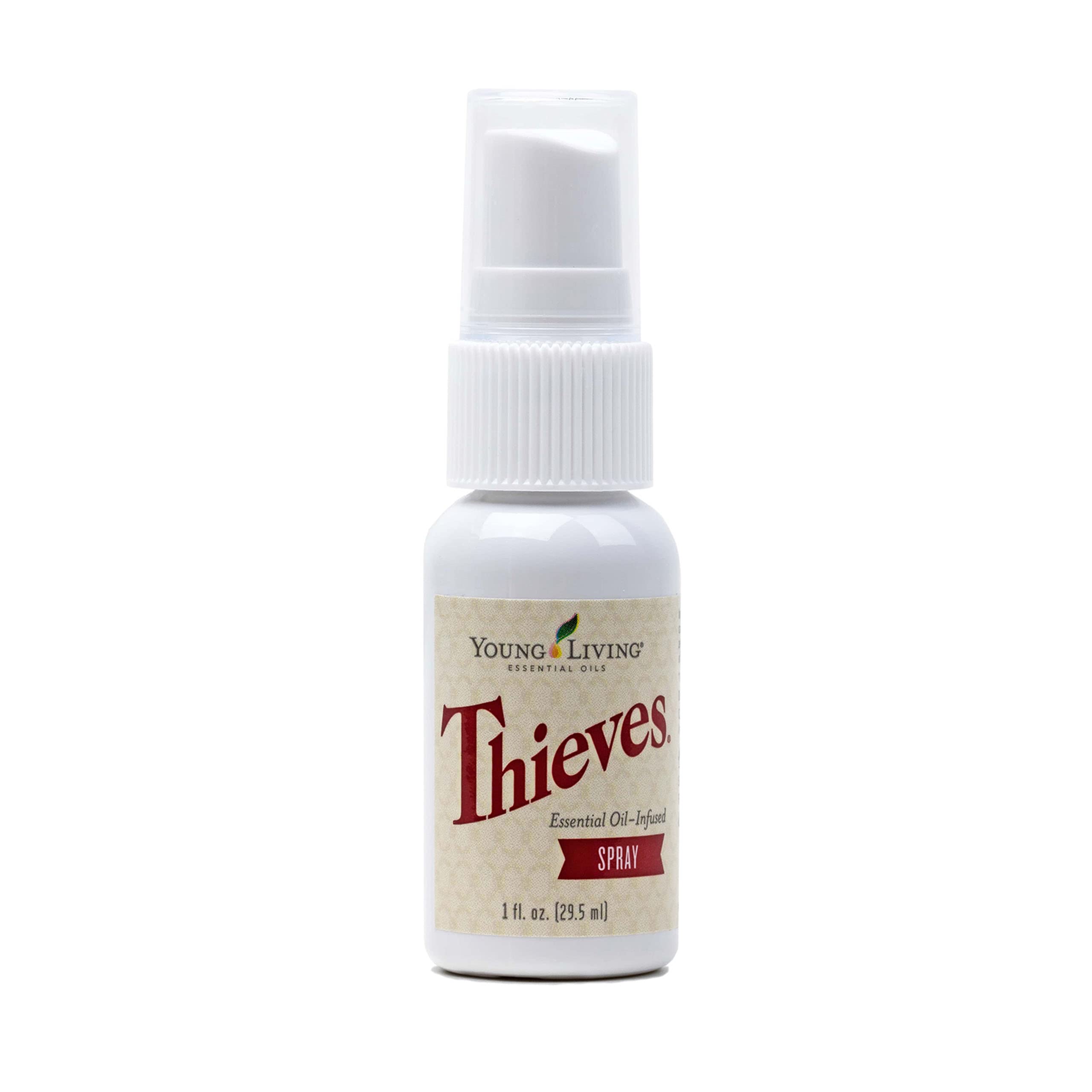 Young Living Thieves Spray 1 oz - Natural Essential Oil Blend for Immune Support, Home & Travel Use