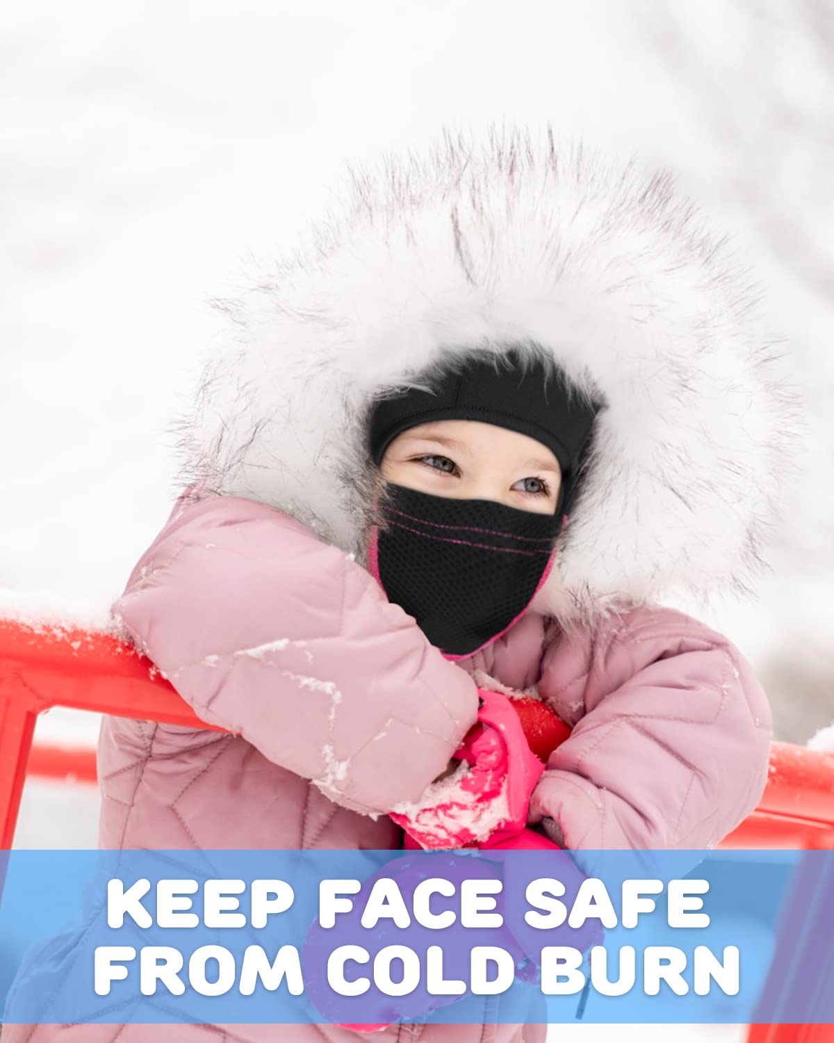 Kids Fleece Balaclava Ski Mask - Winter Helmet Liner & Face Cover for Boys & Girls - Cold Weather Snow Hat for Skiing, Snowboarding & Outdoor Activities