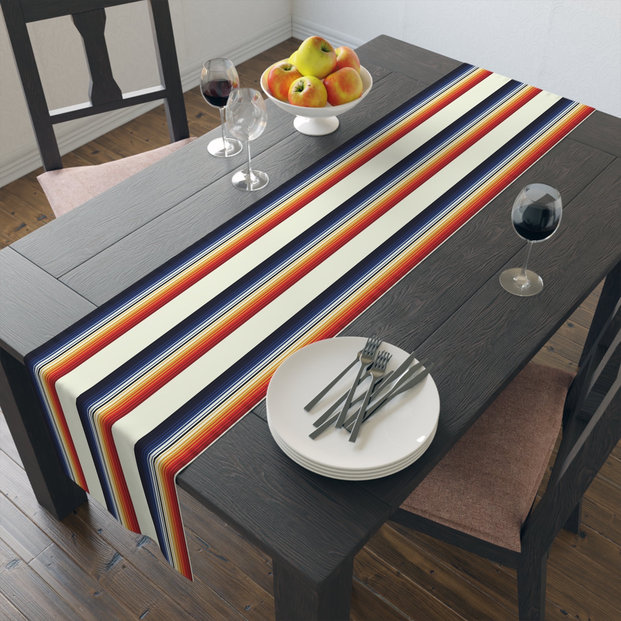 Premium Cotton & Polyester Table Runner with Mexican Southwestern Print - Perfect for Dining Tables, Kitchen Islands & Boho Home Decor