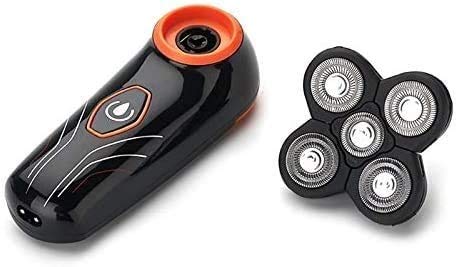 Rechargeable Rotary Electric Shaver for Men - Close Shave Beard Trimmer & Bald Head Haircut Machine | Cordless Wet/Dry Use for Travel, Home & Gym