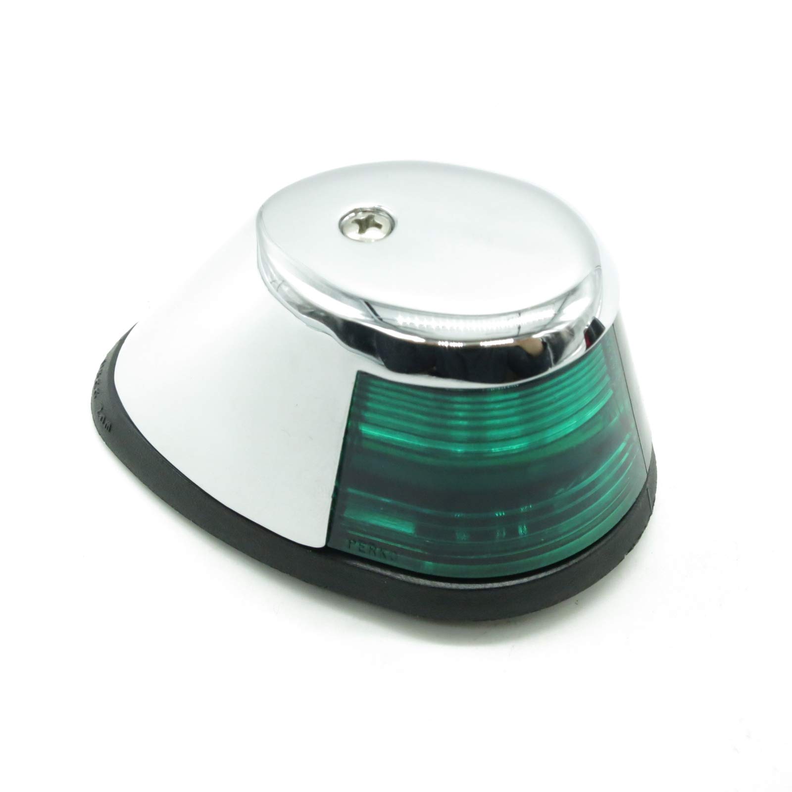 Perko Marine Horizontal Mount Side Lights - Chrome Plated Bronze Boat Navigation Lights for Sailboats & Yachts | Waterproof LED Deck Lighting for Night Sailing & Docking Safety