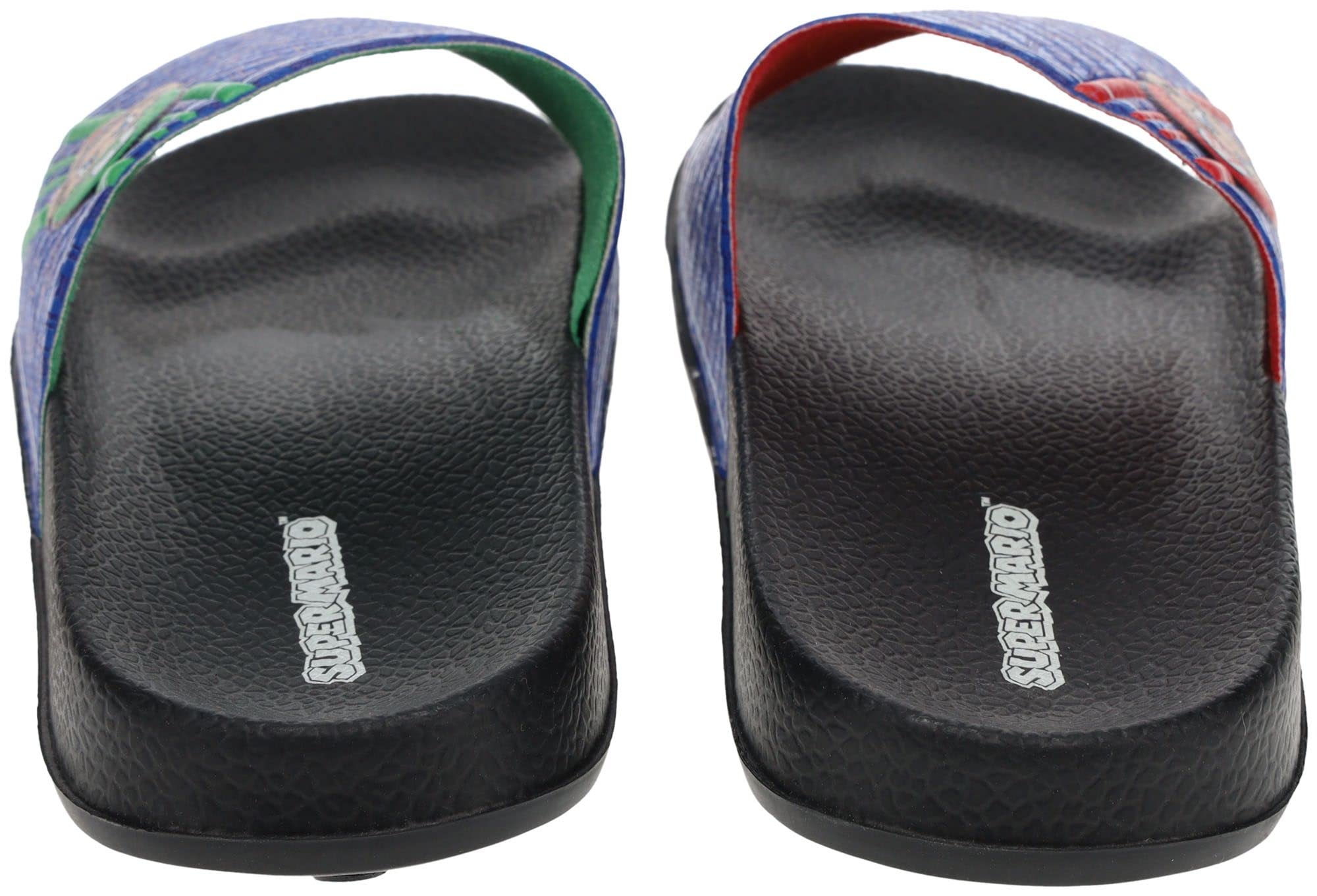 Super Mario & Luigi Mismatch Pool Slide Sandals for Boys - Comfortable Casual Outdoor Water Shoes - Nintendo Themed Sport Slides - Sizes 4 to 12 - Perfect for Swimming, Beach, Pool Parties & Summer Vacations
