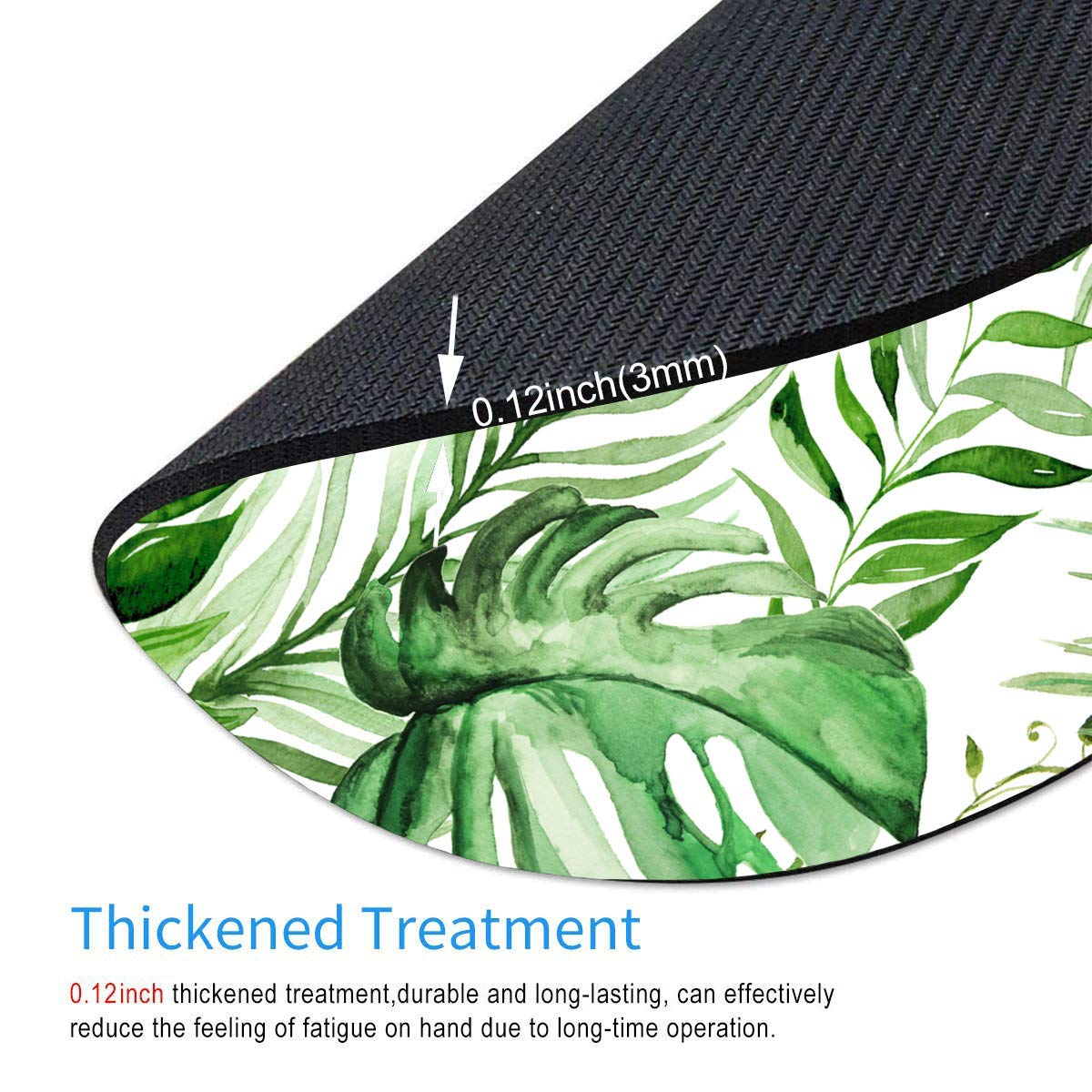 Premium Wild Leaf Round Mouse Pad - Non-Slip Desk Accessory for Office & Gaming | Nature-Inspired Computer Mouse Mat | Perfect Gift for Friends & Colleagues | Ideal for Work, Home & Gaming Setups