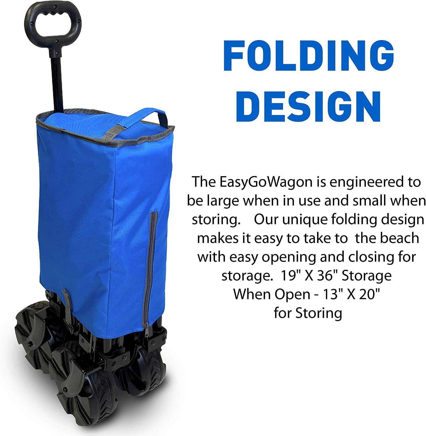 EasyGoProducts Deluxe Folding Beach Wagon with 19