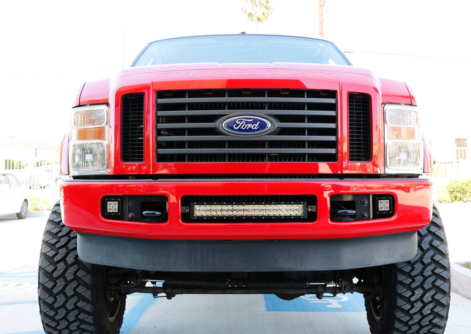 40W LED Pods with Fog Light Bracket & Wiring Kit - Compatible with 2008-2010 Ford F250 F350 F450 Super Duty - Off-Road Lighting for Trucks, ATVs & UTVs