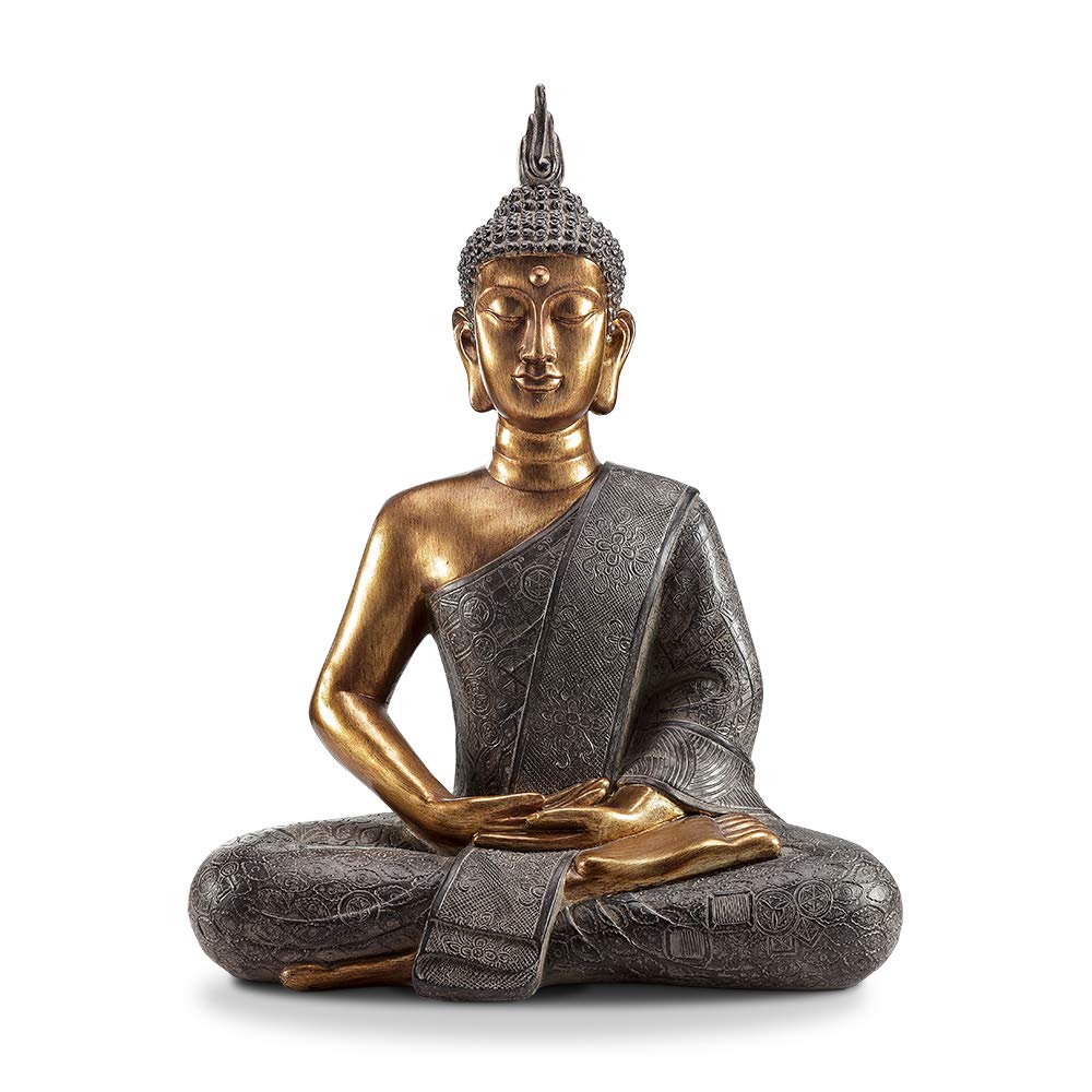 SPI Home Thoughtful Buddha Garden Sculpture - Outdoor Zen Decor for Meditation, Yoga & Peaceful Garden Spaces