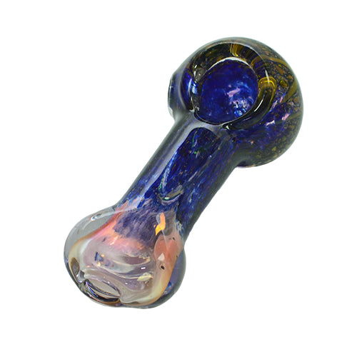 Premium Ocean Swirl Glass Hand Pipe - Artistic Water Pipe for Smoking - Perfect for Home Use, Travel & Gifts