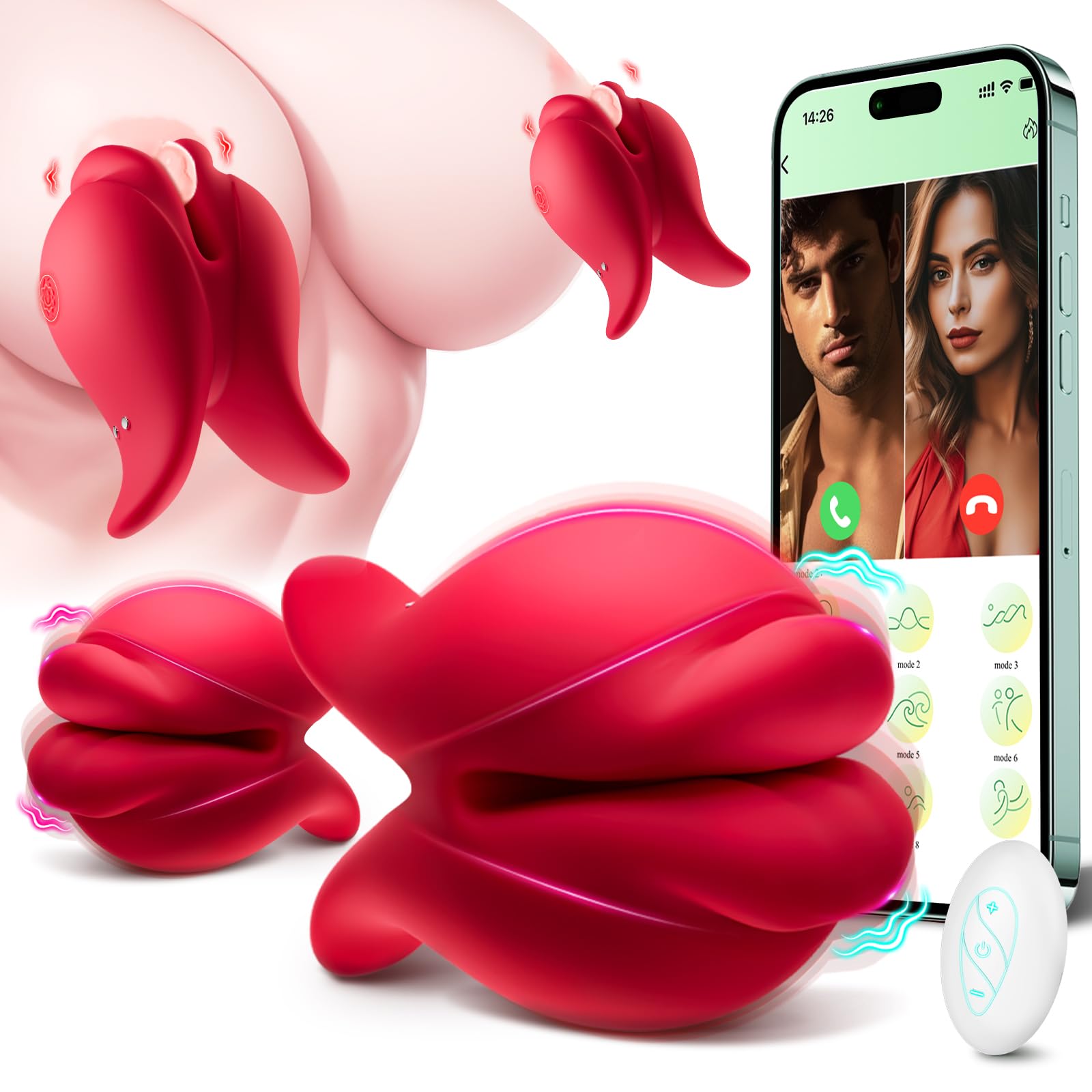 10-Speed Vibrating Nipple Clamps & Clitoral Stimulator - Remote Control BDSM Sex Toy for Women & Couples, Perfect for Sensual Play, Spicing Up Relationships & Bedroom Adventures