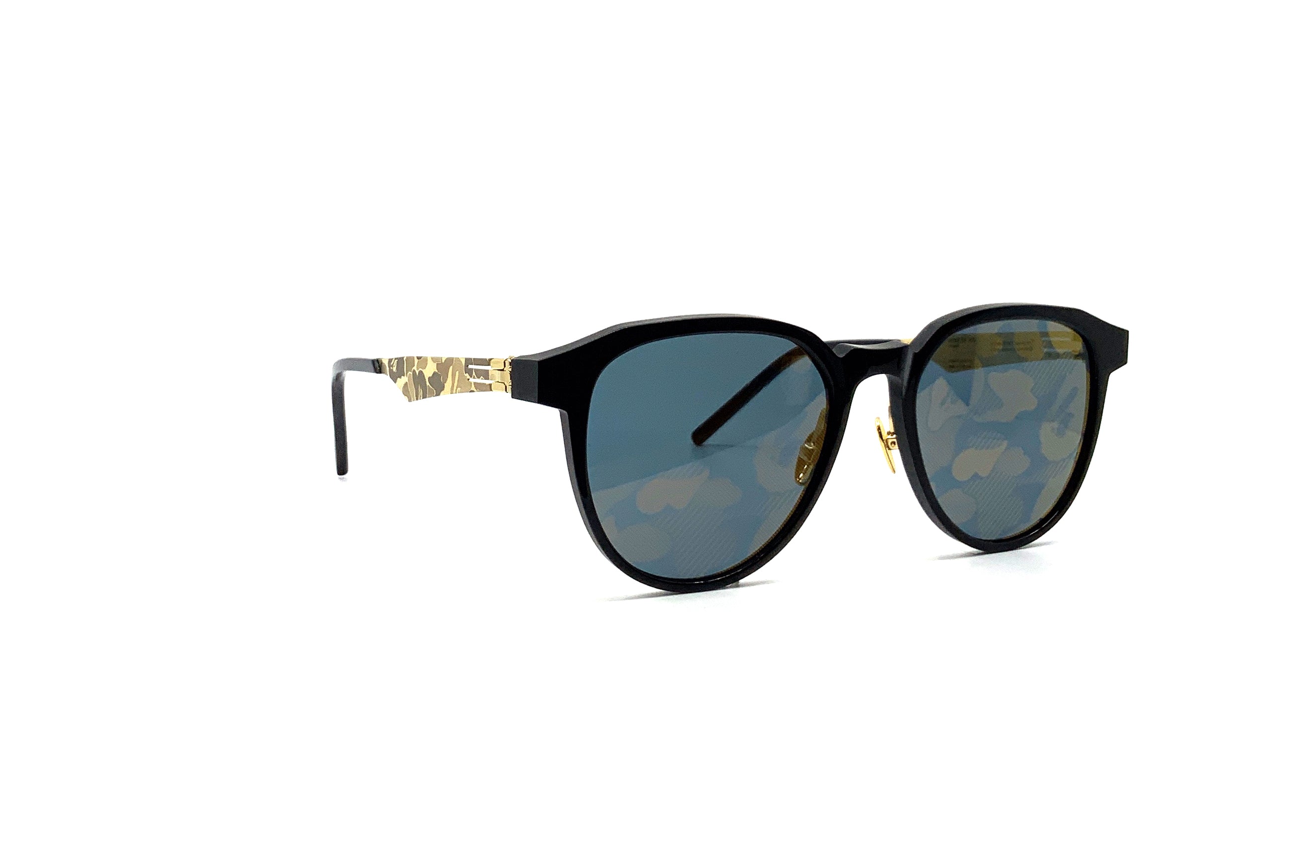 Bape x ic! berlin Iba 005 Sunglasses - Sun Gold Frame Fashion Eyewear for Men & Women - Perfect for Streetwear, Urban Fashion & Daily Wear