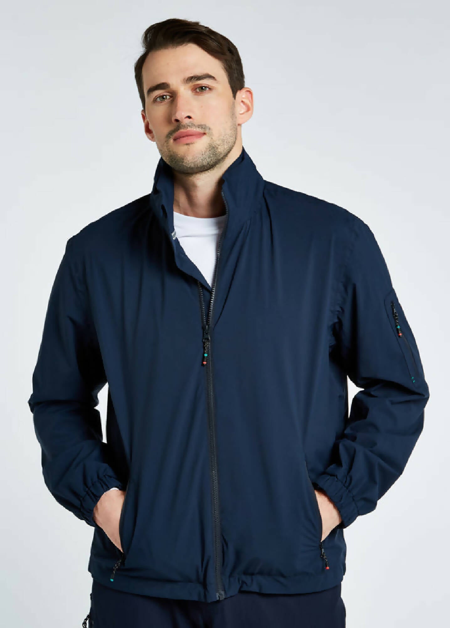 DUBARRY Croatia Waterproof Crew Jacket for Men & Women - Navy Blue Raincoat for Outdoor Activities, Hiking & Travel | Water-Resistant Windbreaker with Hood