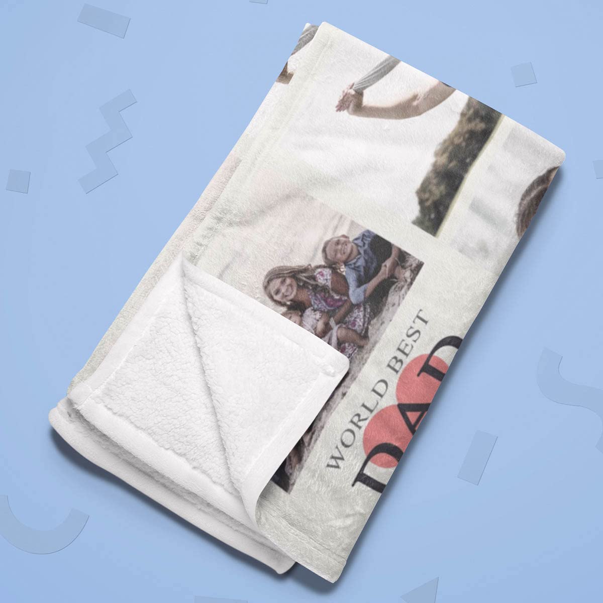 Custom Photo Blanket for Dad - Personalized Father's Day, Birthday & Thanksgiving Gift - Premium Soft Fleece Blanket with Dad's Picture - Perfect for Home, Office & Travel