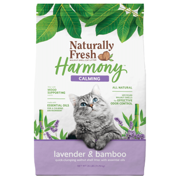 Naturally Fresh Harmony Calming Lavender & Bamboo Cat Litter - Odor Control Clumping Cat Litter for Multi-Cat Homes, Ideal for Stress Relief and Indoor Cat Comfort