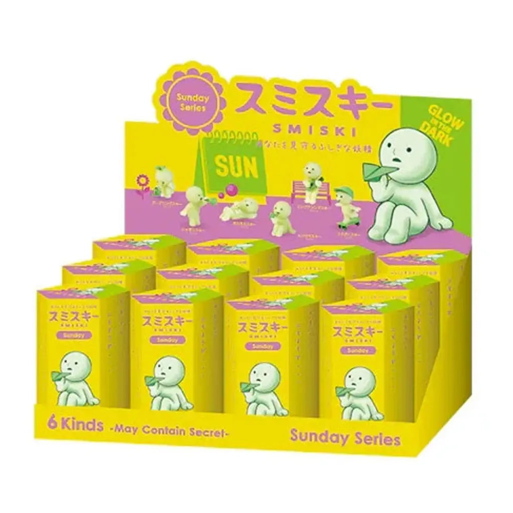 Smiski Sunday Series Blind Box - Cute Collectible Figures for Home & Office Decor - Perfect for Gifts, Display, and Anime Fans