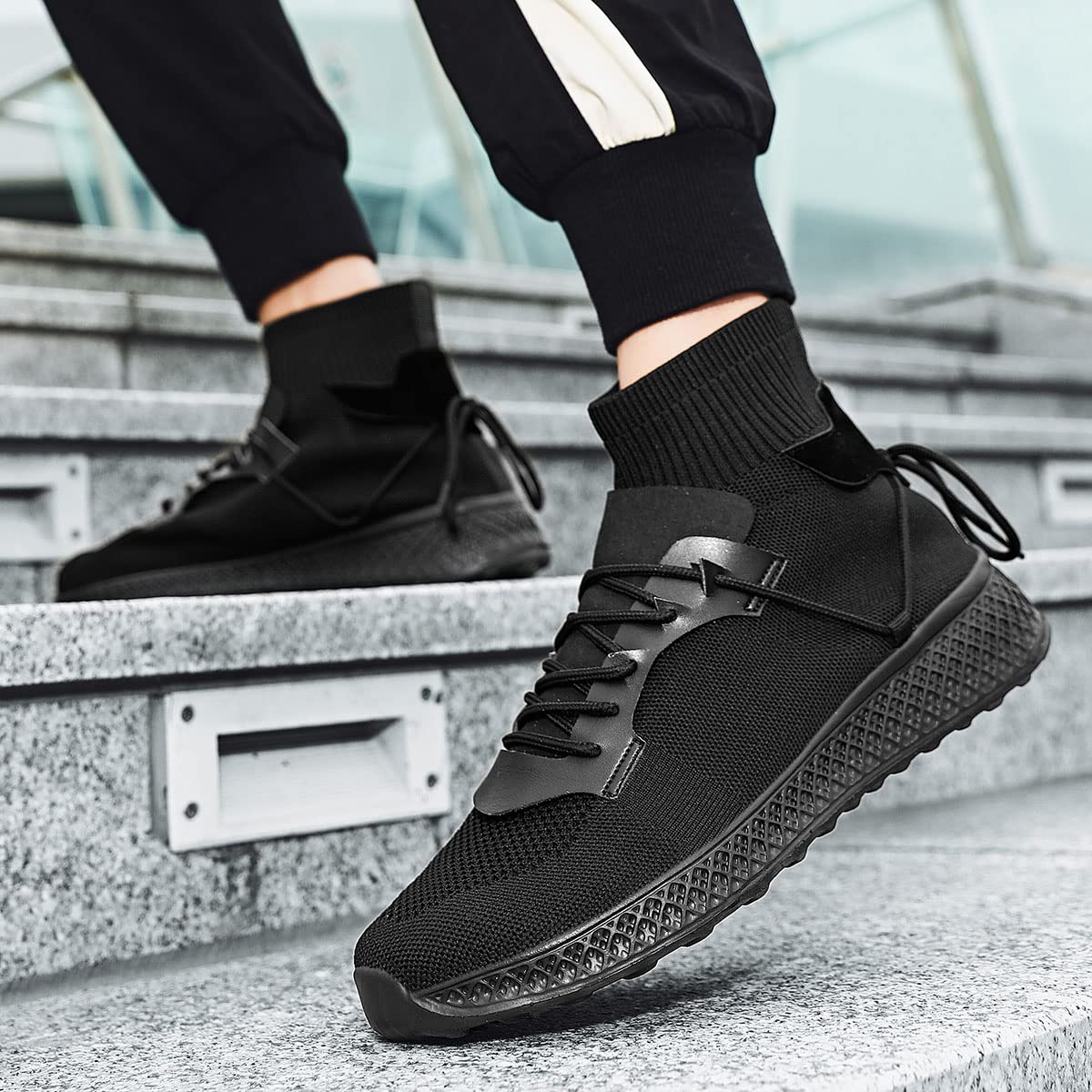 GSIGUL Men's High-Top Running Shoes - Lightweight Breathable Sneakers for Gym, Tennis, Walking & Casual Wear - Perfect for Workouts, Jogging & Everyday Comfort
