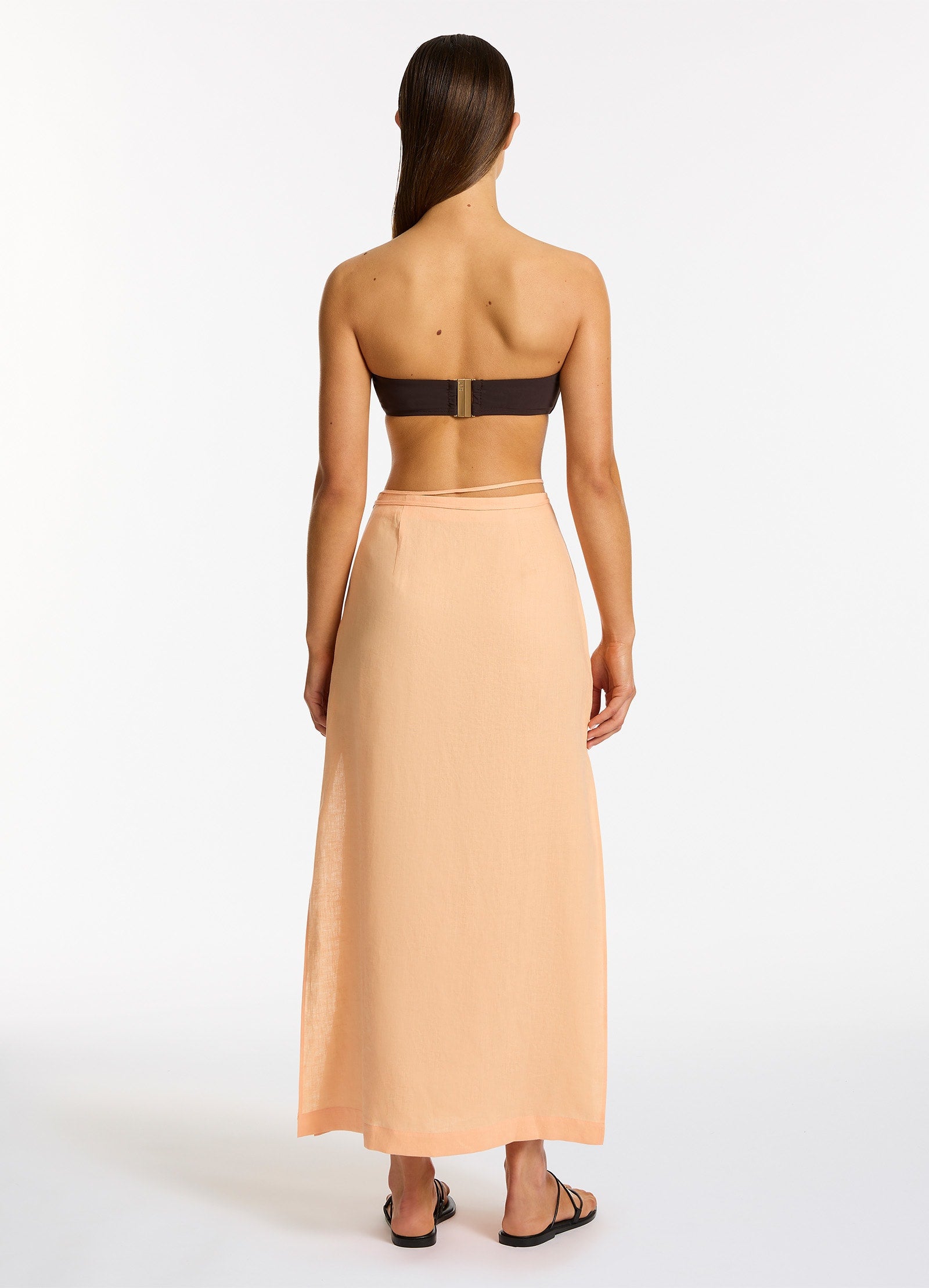 Mattala Women's Straight Skirt in Peach - Elegant Office Wear & Casual Outfit for Everyday Style