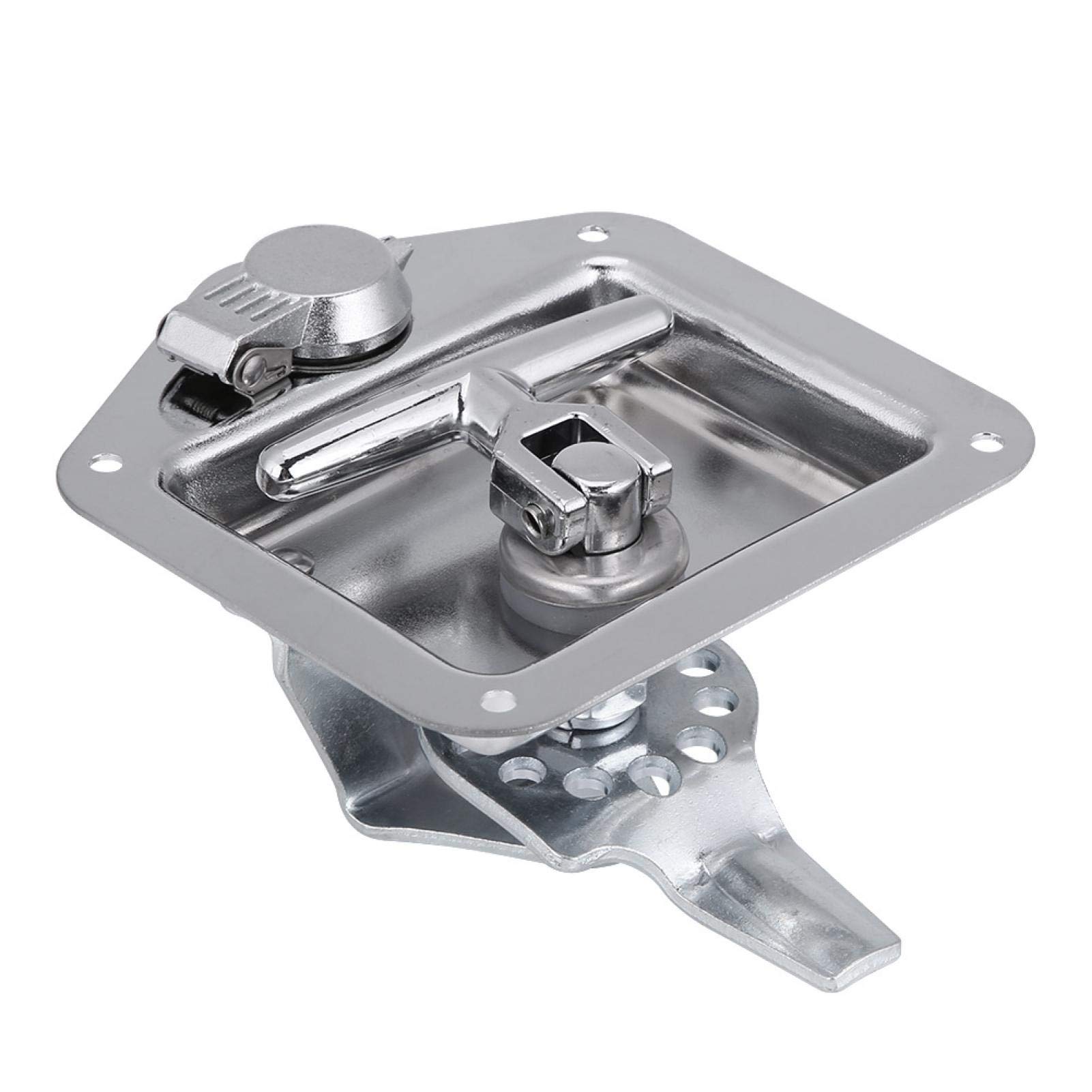 KIMISS Stainless Steel Folding T-Shape Lock Tool Box Key Kit for Truck & Trailer - Durable T-Handle Locking Mechanism for Secure Storage | Perfect for RV Toolboxes, Work Trucks & Outdoor Equipment Protection