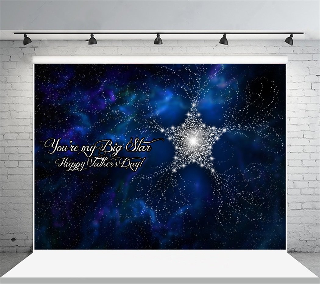 5x4ft Happy Father's Day Photography Backdrop - Dreamlike Star Theme for Family Portraits | Studio Props for Kid, Dad & Papa Photos | Perfect for Video Shoots & Wall Decor