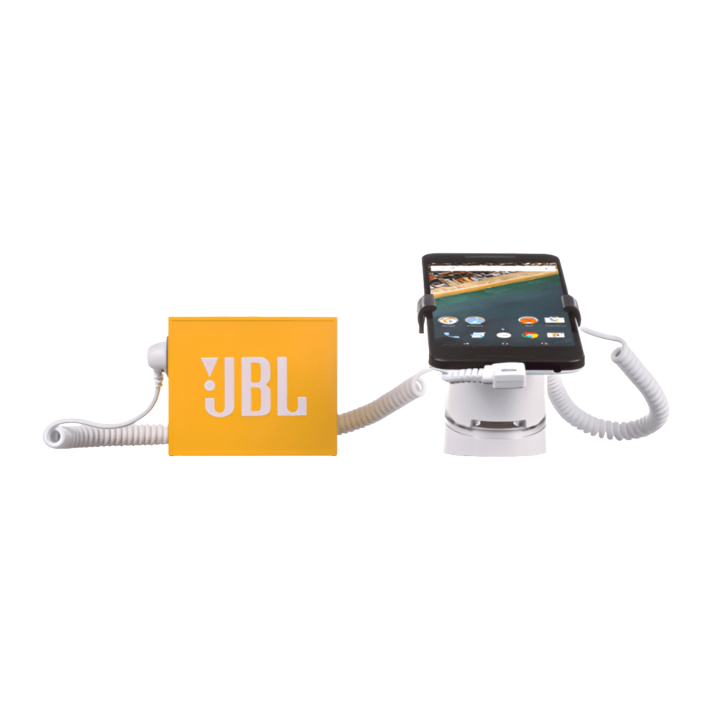 SB20 Secure Display Stand for Phones & Tablets - 12W Fast Charging with Dual Ports (Lightning/USB-C/Micro USB) - Perfect for Home, Office & Travel Use