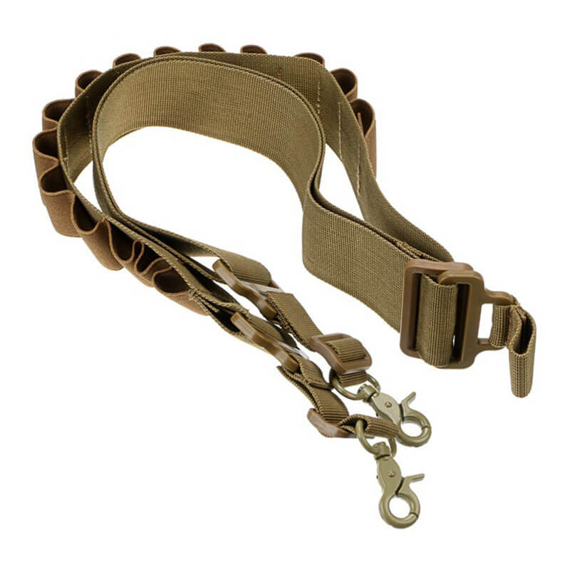 Two Point Sling with Shell Holder - Adjustable Tactical Rifle Sling for Hunting & Shooting - Perfect for Outdoor Adventures, Range Training & Military Use