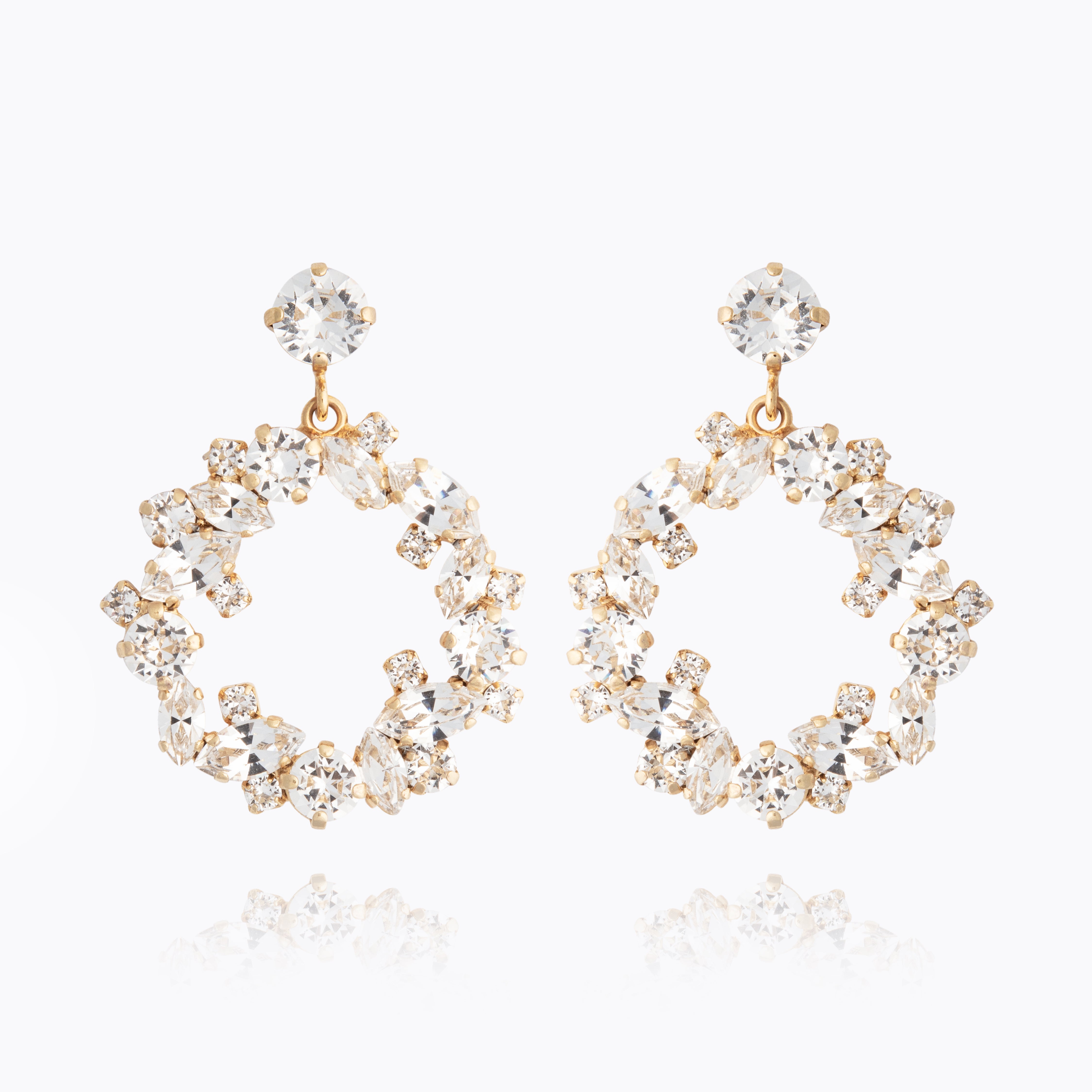 Circle of Love Crystal Earrings – Elegant Dangle Earrings for Women, Perfect for Weddings, Anniversaries & Romantic Dates