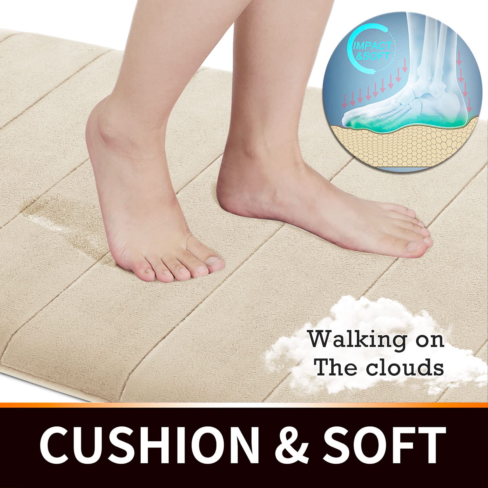 Yimobra Memory Foam Bath Mat Rug - 24