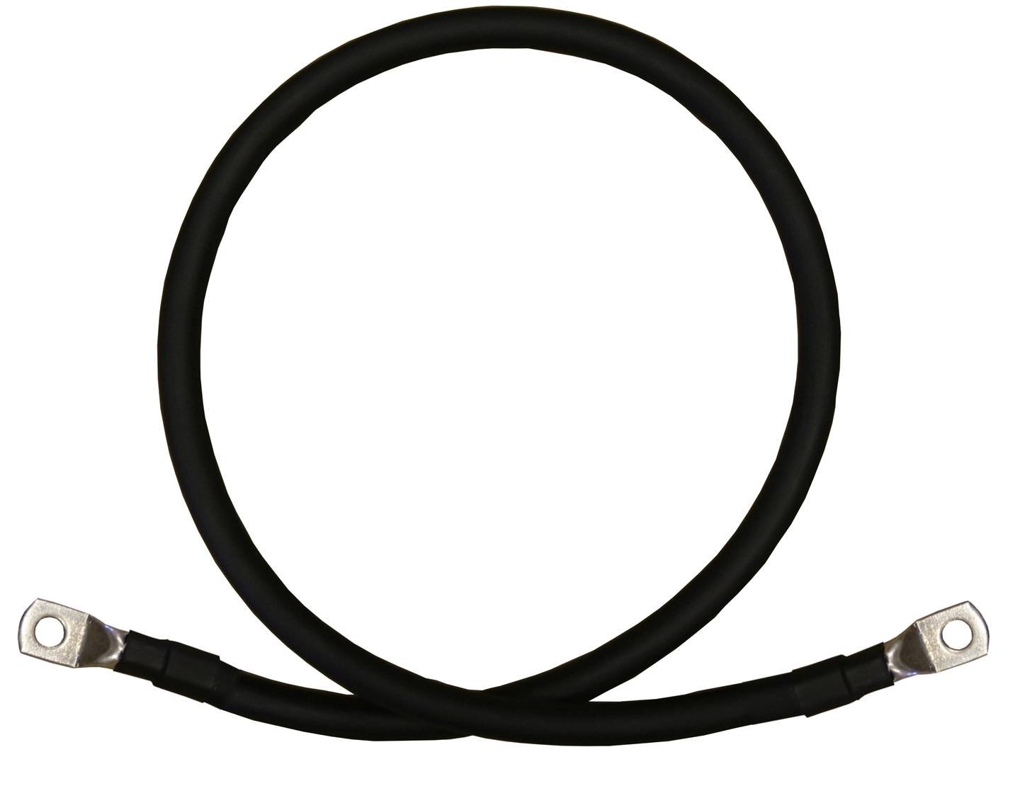6 AWG Pure Copper Battery Cables - Red & Black (18 Inch) with 3/8