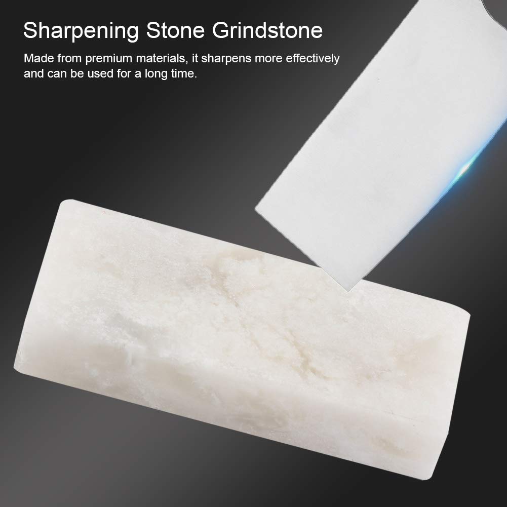 Premium Knife Sharpening Stone Set - 10000 Grit Whetstone for Sharpening Knives, Scissors & Metal Tools - Compact & Portable for Home, Kitchen & Outdoor Use (White)