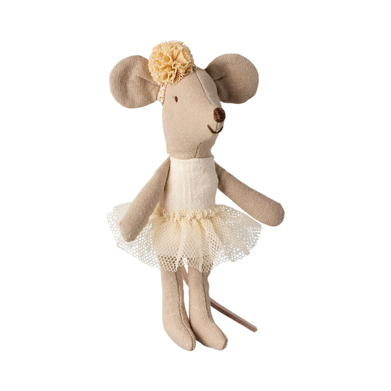 Maileg Ballerina Mouse - Little Sister Off White | Adorable Collectible Doll for Kids' Playtime & Nursery Decor