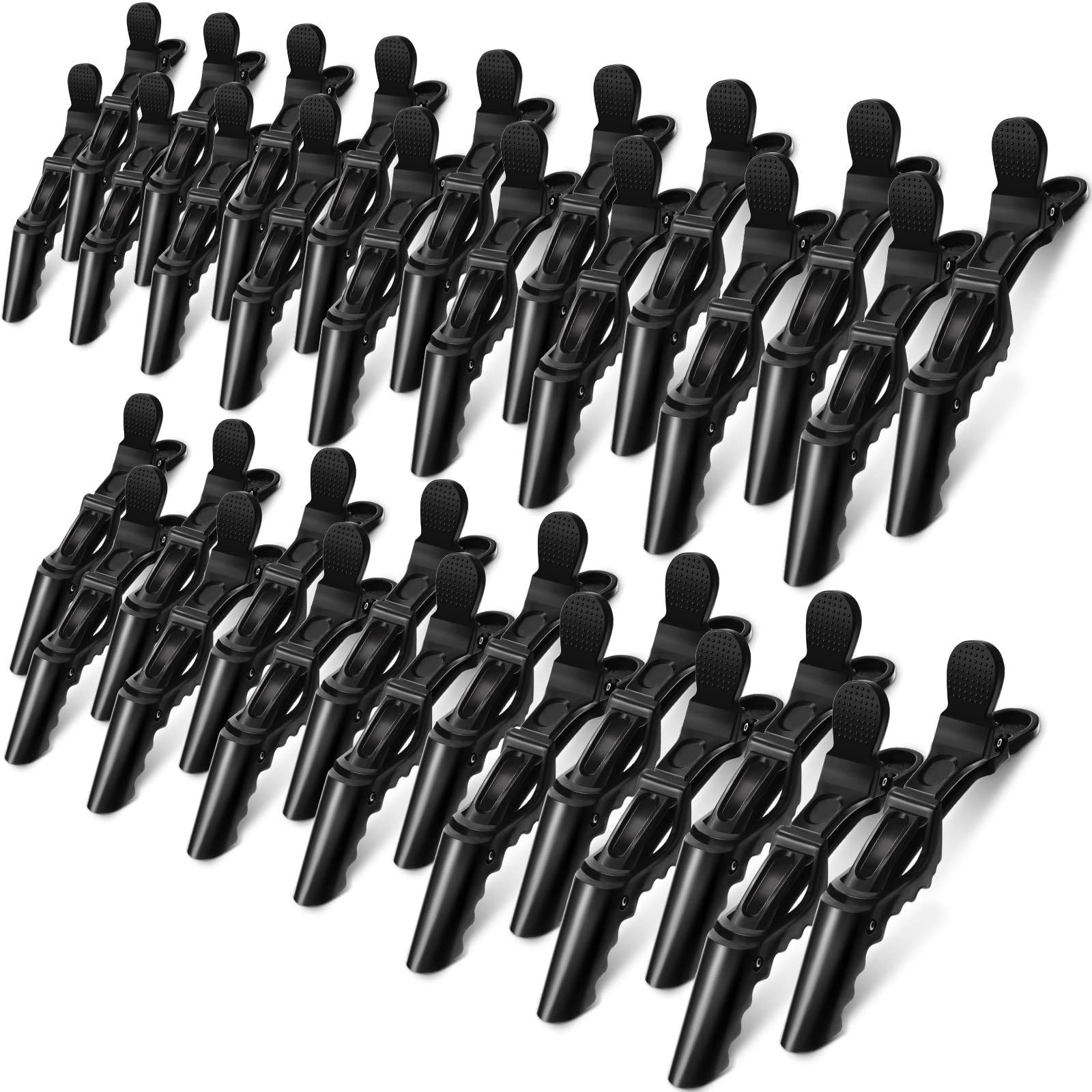 MTLEE 80 Pack Alligator Wide Teeth Hair Clips for Women - Strong Grip Hair Sectioning Clips for Styling, Cutting, Coloring - Perfect for Salon, Home & Travel Use (Black)