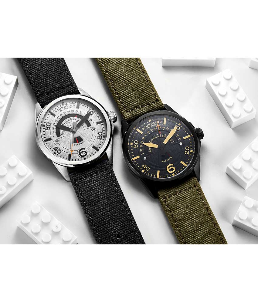 Men's Aviator 452 Quartz 44mm Stainless Steel Watch - Classic Pilot Style for Aviation Enthusiasts & Everyday Wear