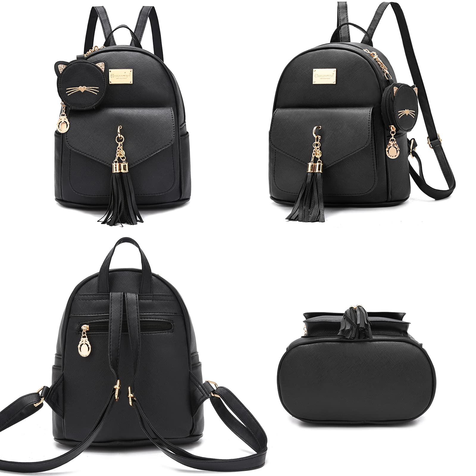 IHAYNER Girls Fashion Backpack - Mini Leather Purse Backpack for Women & Teen Girls with Coin Purse - Perfect for School, Travel & Daily Use