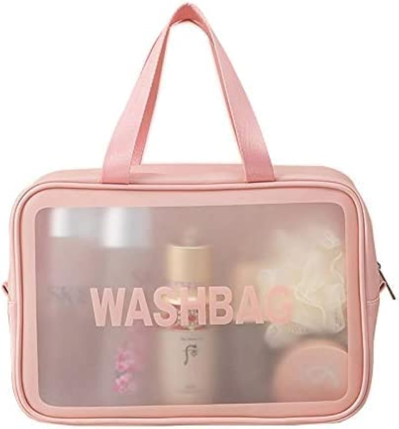 Waterproof PVC Travel Toiletries Bag - Clear Cosmetic Makeup Organizer for Women, Business & Bathroom Essentials - Portable Carry Pouch in Multiple Colors (Large Size) - Perfect for Air Travel, Gym, Camping & Daily Organization