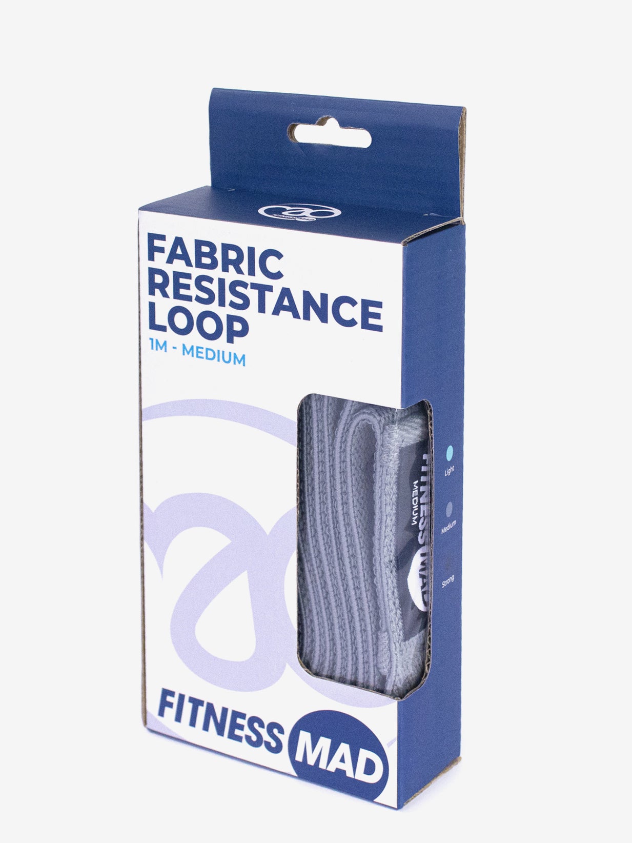 Fitness Mad Fabric Resistance Loop Bands - Set of 5 for Strength Training, Yoga, Pilates & Physical Therapy - Premium Elastic Exercise Bands for Home Gym Workouts