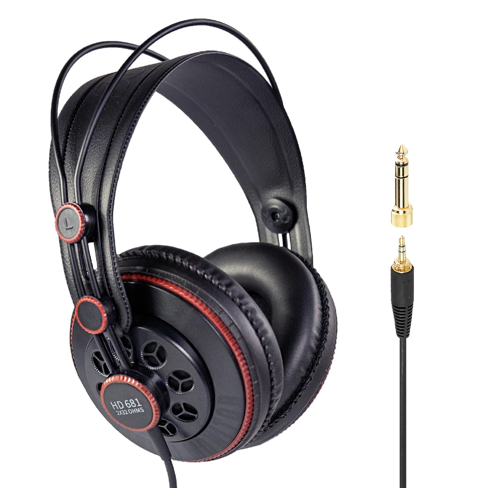 Superlux HD681 Semi-Open Back Professional Studio Headphones - 50mm Neodymium Drivers, Single-Sided Cable for Music Recording, Podcasting, Mixing & Guitar Monitoring - Perfect for Home Studios & Audio Professionals