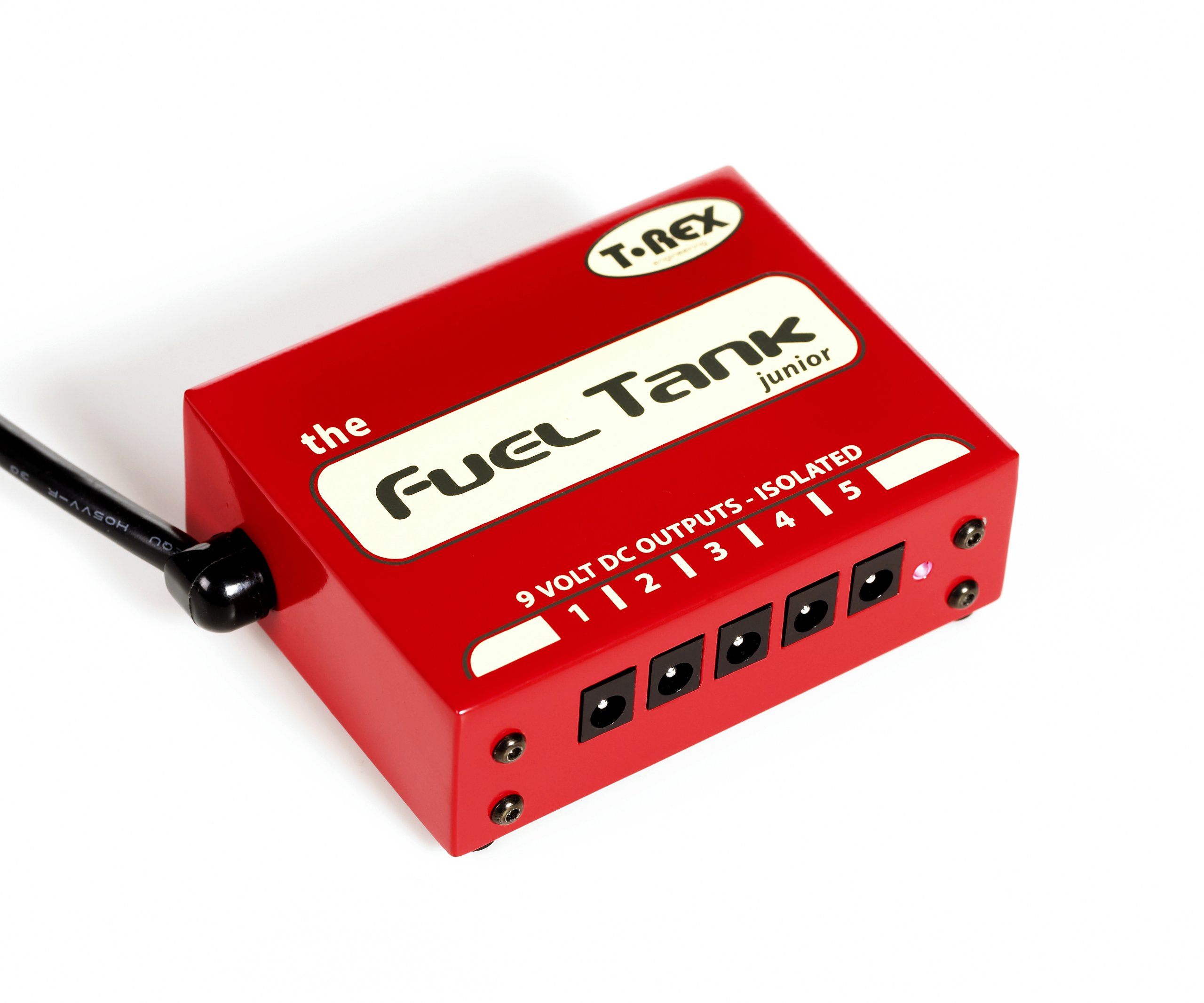 T-Rex FUELTANK-JUNIOR Guitar Effects Pedal Power Supply - 5 Isolated 9V Outputs, Built-In Voltage Selector for Worldwide Use - Perfect for Electric Guitarists, Bassists, and Multi-Effects Rigs in Studio & Live Performances