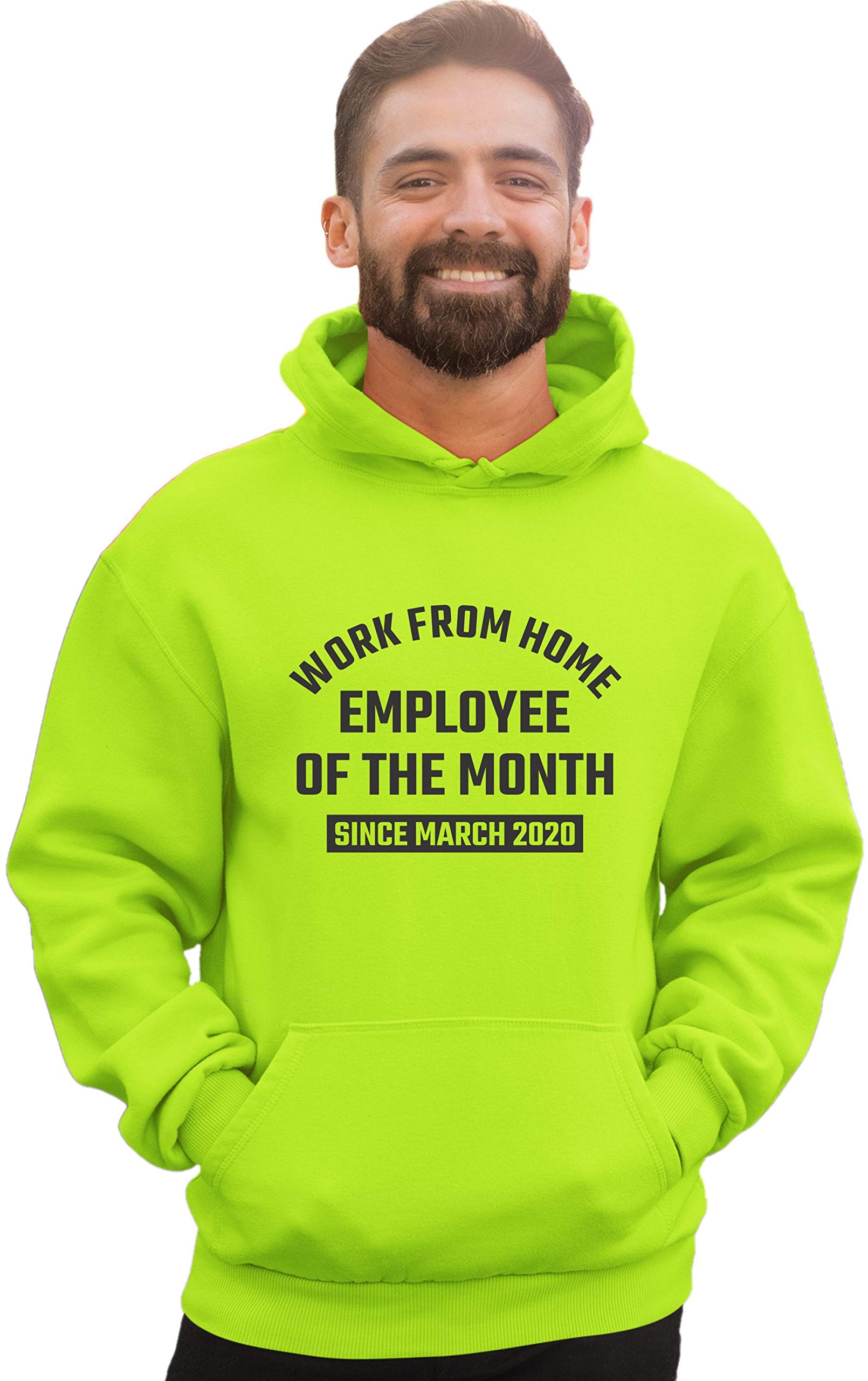 Funny Work From Home Employee of The Month Since March 2020 Sweatshirt Hoodie for Men & Women - Comfortable Casual Wear for Remote Work, Office Gifts & Relaxing at Home