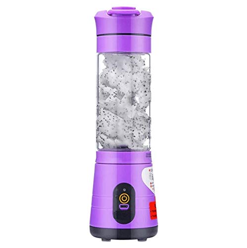 Portable Personal Blender with 6 Blades - USB Rechargeable Mini Juicer for Smoothies, Shakes & Baby Food - Compact Fruit Mixer for Home, Office & Travel (Purple) | Perfect for Healthy Drinks, Meal Prep & On-the-Go Nutrition