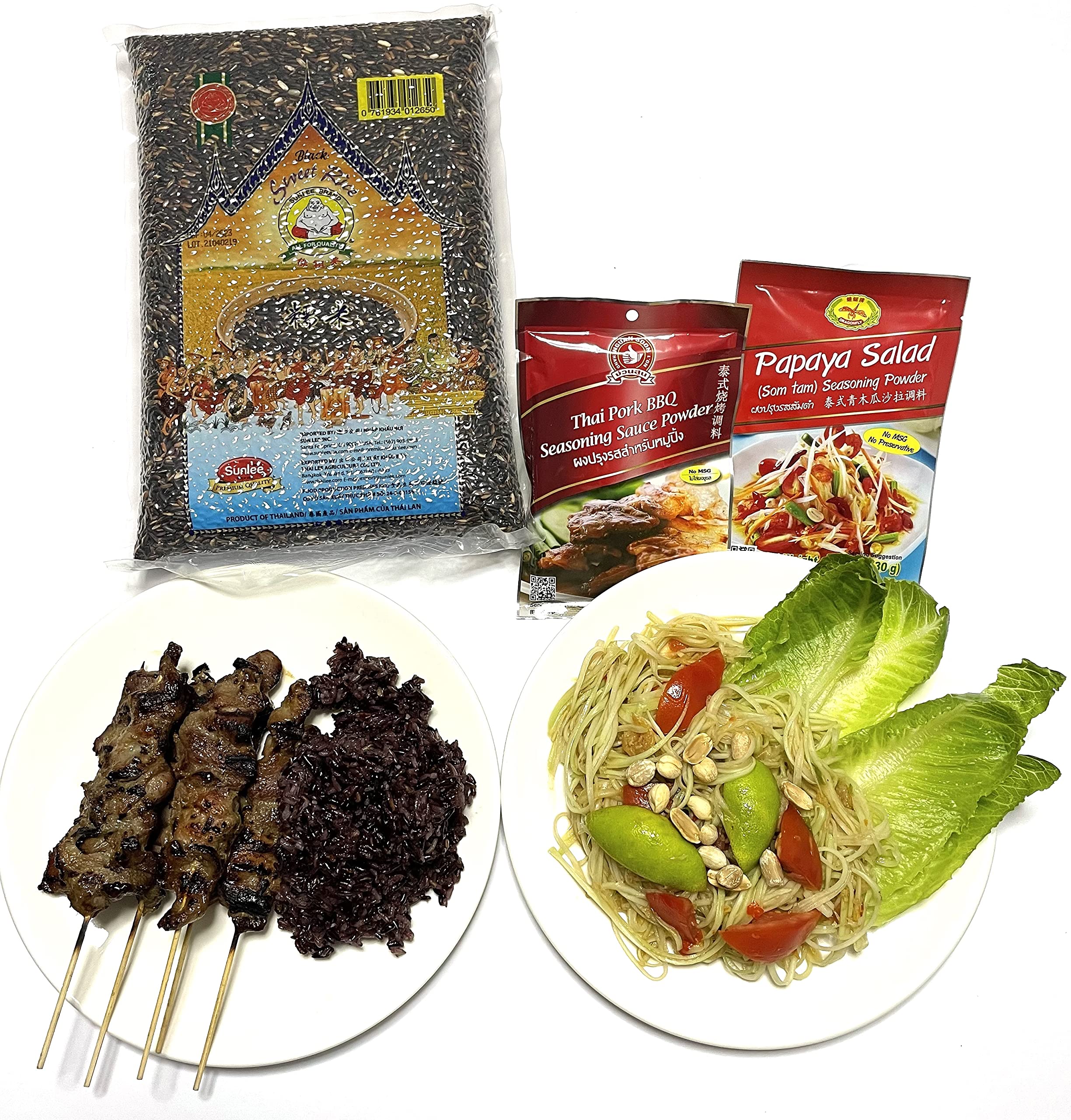 Premium Black Sticky Rice - Buddha Sunlee Thai Sweet Rice, Gluten-Free 5 lb Vacuum Sealed | Authentic Thai Pantry | Perfect for Desserts, Rice Pudding & Asian Cooking