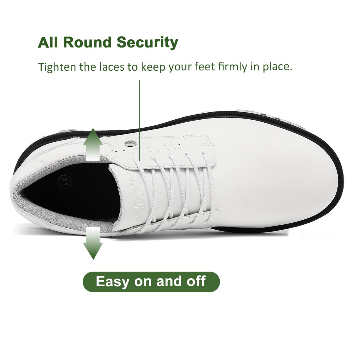 ULTIANT Men's Spikeless Golf Shoes - Comfortable & Lightweight for Walking - Size 7.5-13 - Perfect for Course Play & Casual Wear