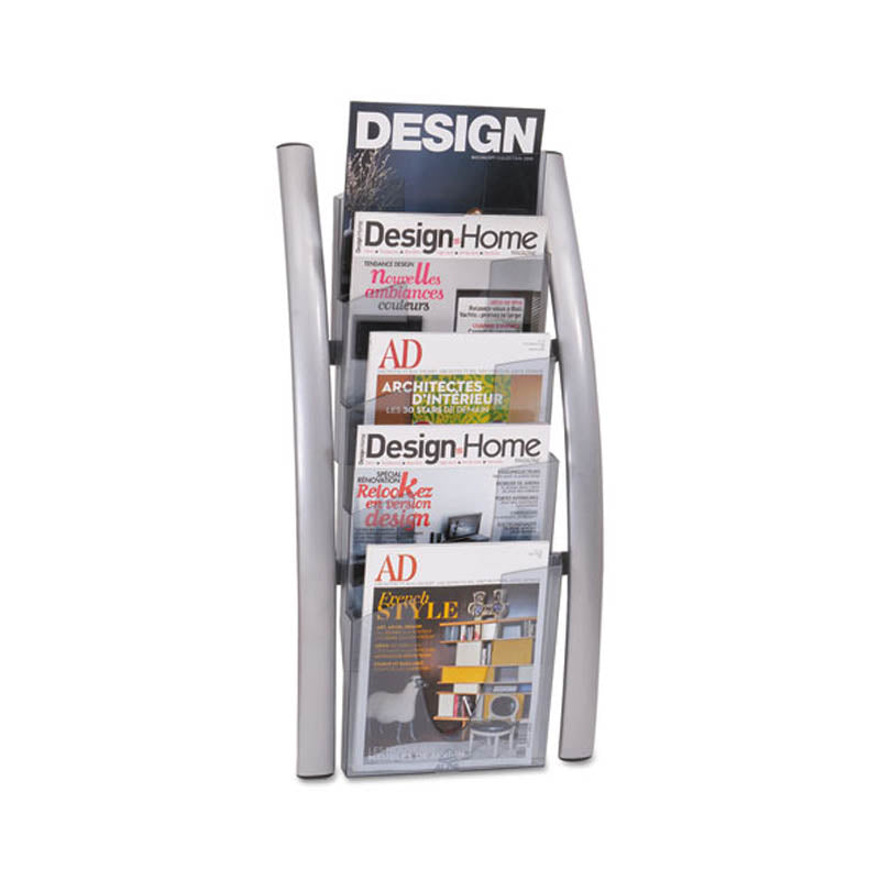 5 Pocket Wall Magazine Organizer - Stylish Wall Mounted Display for Magazines, Brochures & Flyers - Perfect for Home, Office & Retail Stores