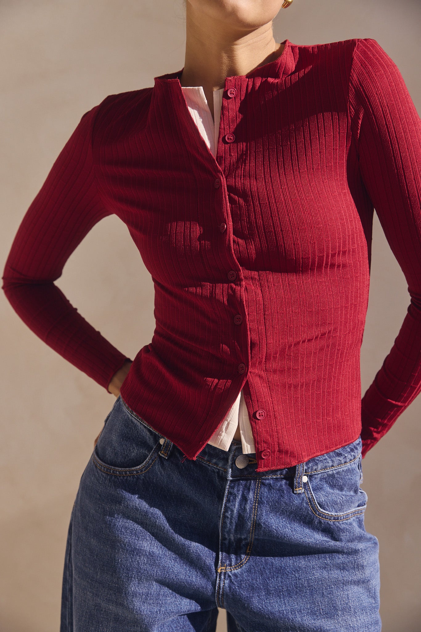 Ariya Cardigan for Women - Soft & Cozy Burgundy Knit Sweater - Perfect for Fall, Winter & Casual Outfits