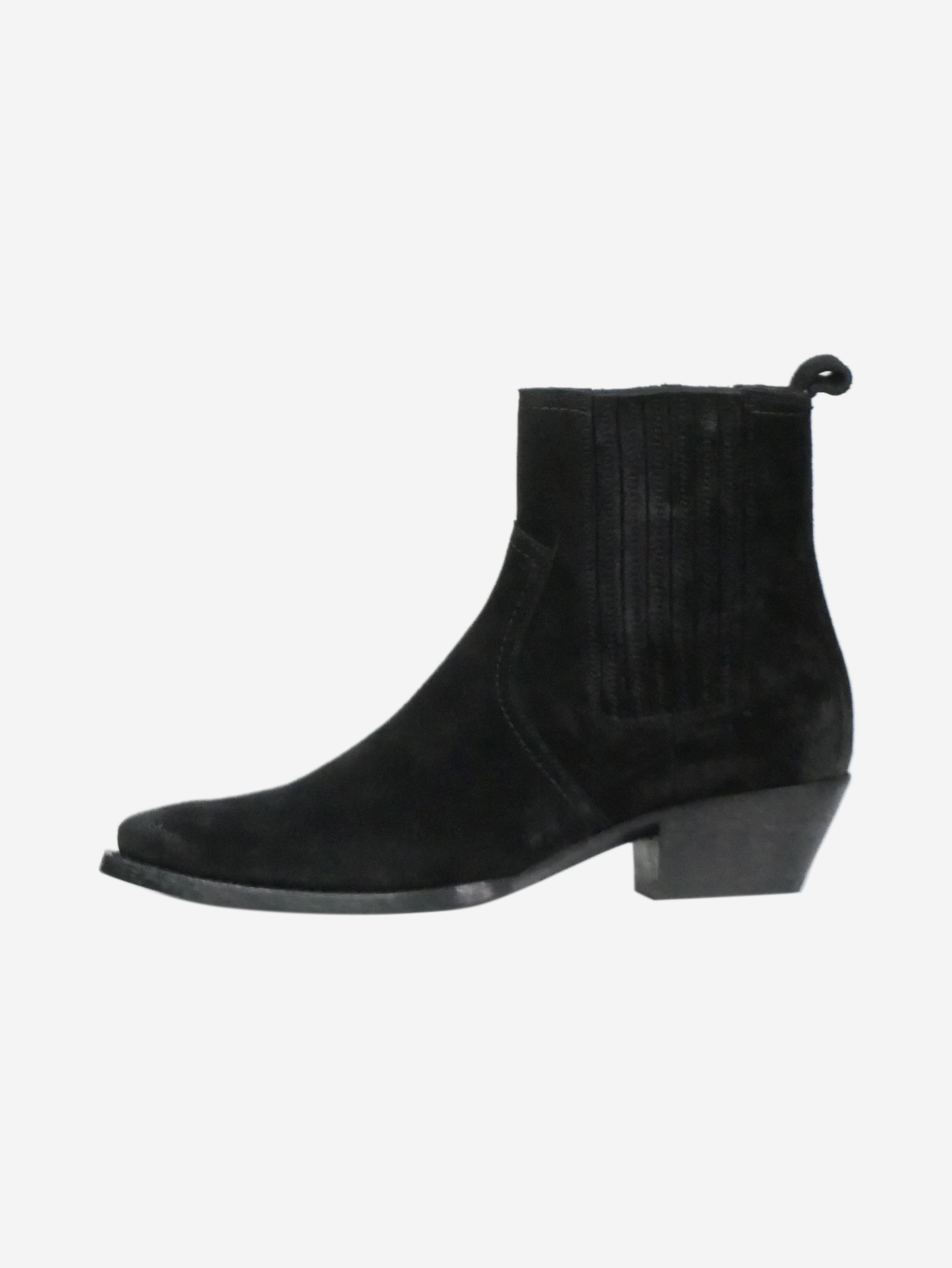 Black Suede Ankle Boots Women's Size EU 41 (US 10) - Stylish & Comfortable for Fall, Winter, and Casual Outfits
