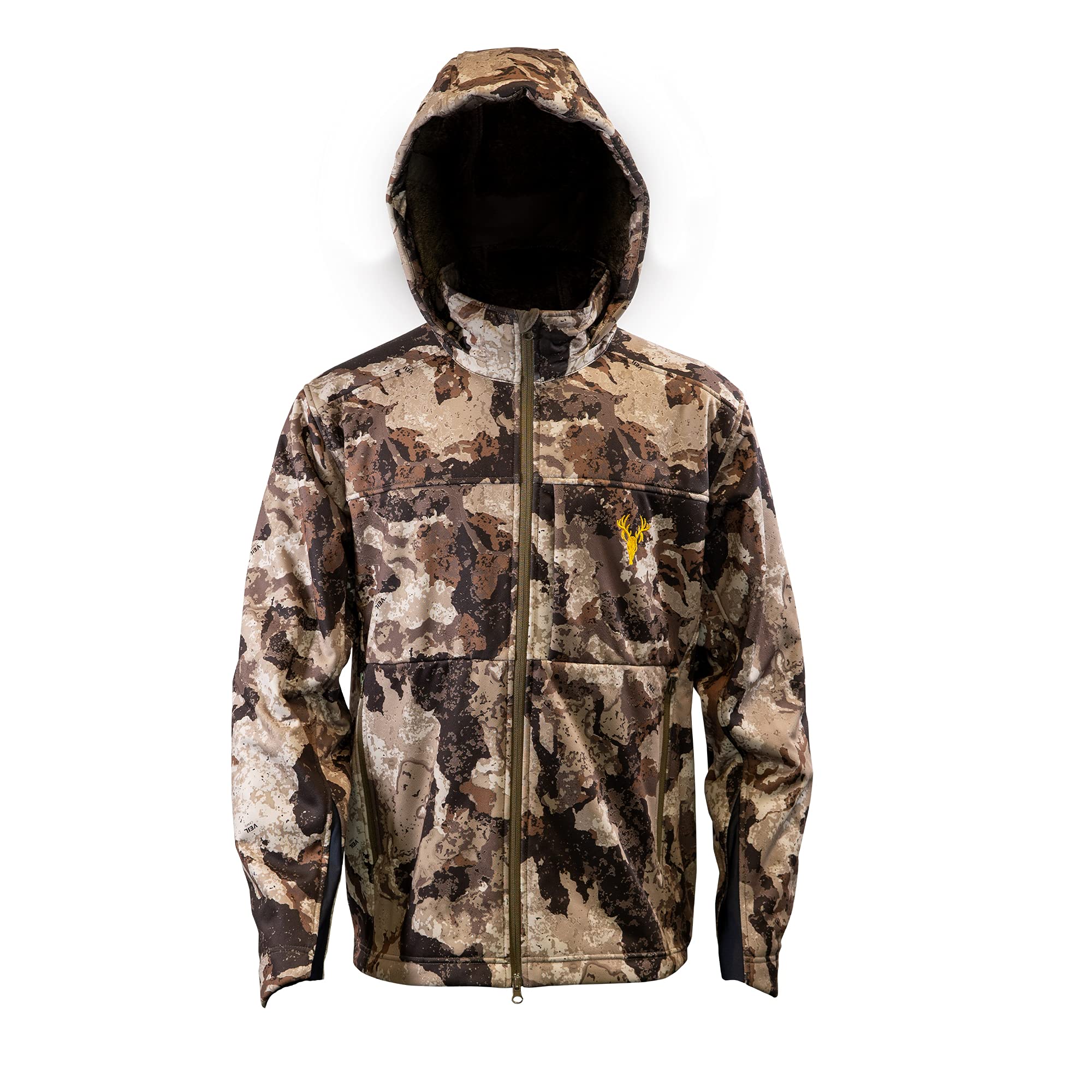 Men's Camo Softshell Jacket - Midweight Fleece-Lined Tactical Hunting Jacket for Outdoor Adventures | Water-Resistant Winter Coat for Hunting, Hiking & Camping