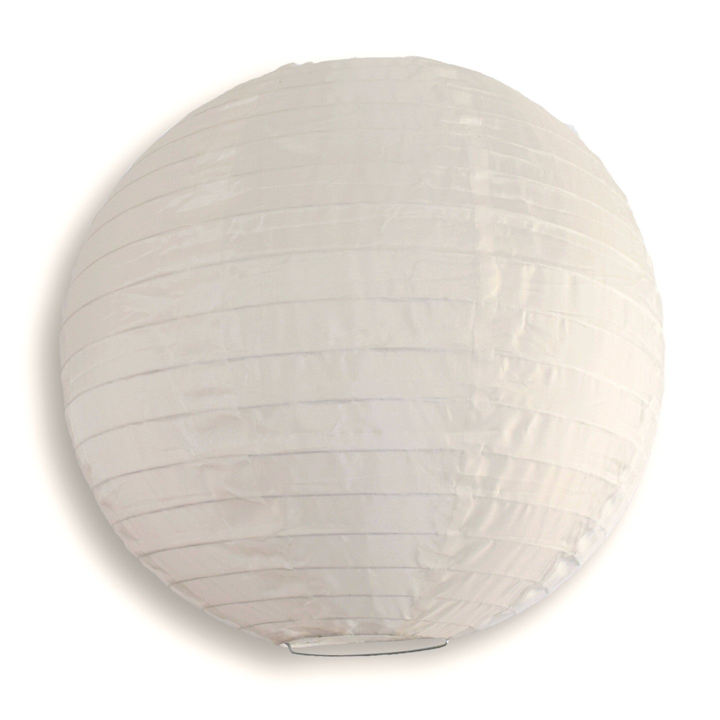20 Pack White Shimmering Nylon Lanterns - Even Ribbing Design, Durable & Weatherproof Hanging Decor for Wedding, Party, Garden, and Outdoor Events