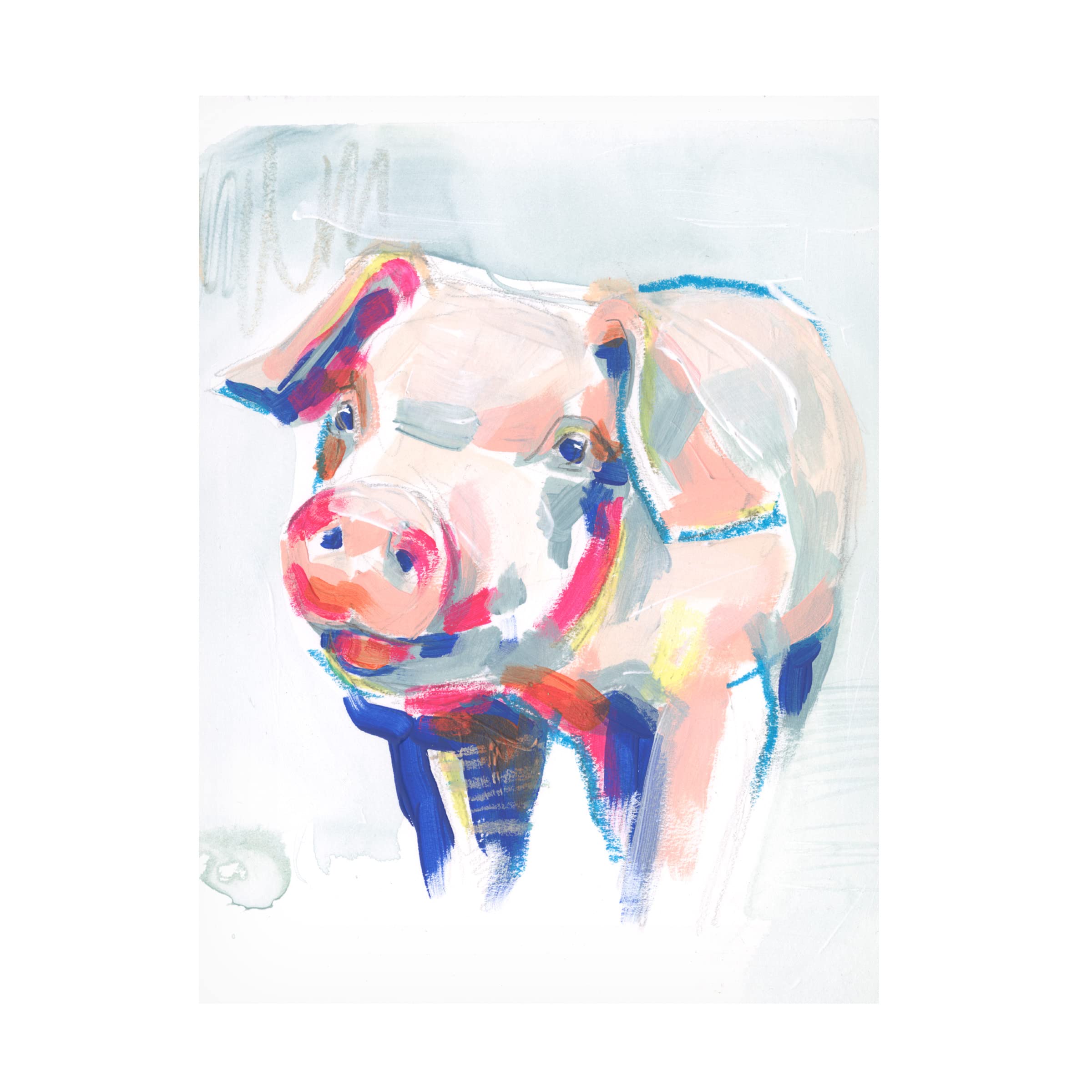 Trademark Fine Art 'Fluorescent Farm IV' Canvas Wall Art by Jennifer Paxton Parker - Vibrant Modern Farmhouse Decor for Living Room & Bedroom