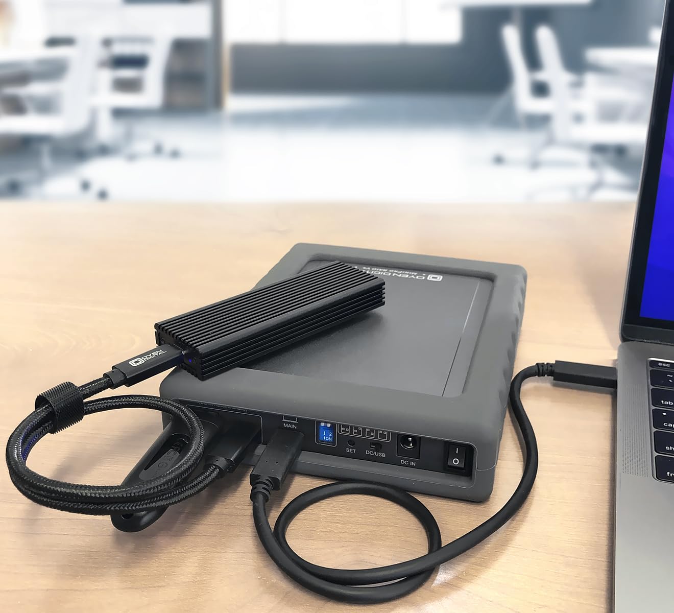 Oyen Digital 8TB MiniPro RAID V4 USB-C Portable External Hard Drive - Dual Bay Storage for Mac & PC - Perfect for Backup, Editing & Media Storage